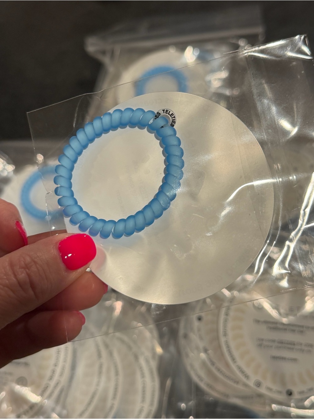 Lot Of 50 Bulk Buy Teleties Small Hair Ties New W/Package Minimize Hair Damage